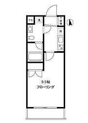 JR京浜東北・根岸線 大森駅 徒歩7分の賃貸マンション 5階1Kの間取り
