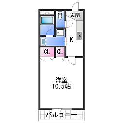 南海和歌山港線 和歌山港駅 徒歩28分の賃貸アパート 1階1Kの間取り