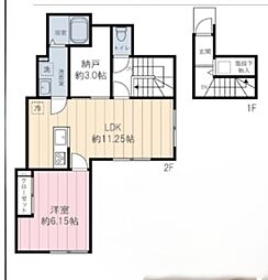 アンシャンテ 1SLDKの間取図画像