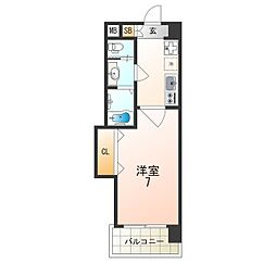 阪急京都本線 崇禅寺駅 徒歩6分の賃貸マンション 4階1Kの間取り