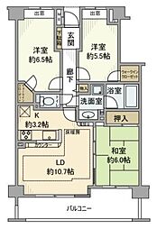 レクセルマンション小平ウエスト 3LDKの間取図画像