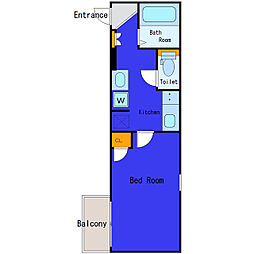 京急本線 京急蒲田駅 徒歩7分の賃貸アパート 1階1Kの間取り