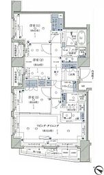 クラッシィハウス国立 9階3LDKの間取り