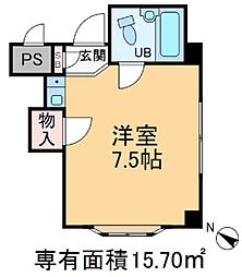 マ・メゾン東十条 2階ワンルームの間取り