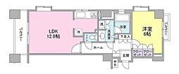 プロスペクトグラーサ広尾 1LDKの間取図画像