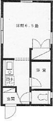 エクセル東陽 2階ワンルームの間取り