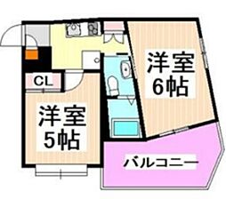 ラポルタイズミ 4階2Kの間取り