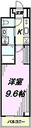 エトワール 1Kの間取図画像