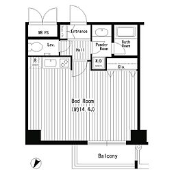 Wat's白金 1Kの間取図画像