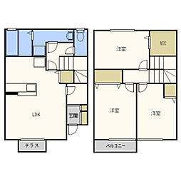 シャルム・ガーナ 3LDKの間取図画像