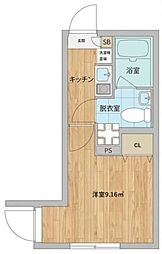 フラシア北赤羽 1Kの間取図画像