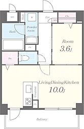 Osaka Metro御堂筋線 長居駅 徒歩2分の賃貸マンション 2階1LDKの間取り