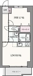コロッサル六地蔵 1LDKの間取図画像