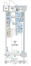 エステムコート立川ノースプレミア 1Kの間取図画像