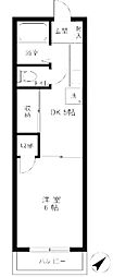 松島ロードレジデンス 1DKの間取図画像