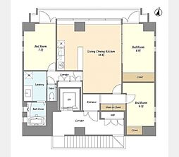 Qu4ttro Arca 九段（クアトロアルカ九段） 3階2SLDKの間取り