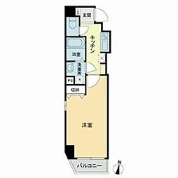 GRANDE菊川 2階1Kの間取り