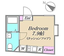 CASA OTSUKA ワンルームの間取図画像