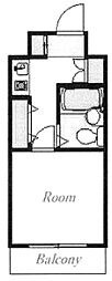 ライオンズマンション関内第6 ワンルームの間取図画像