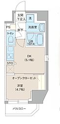 レオーネ池袋SOUTH 1DKの間取図画像