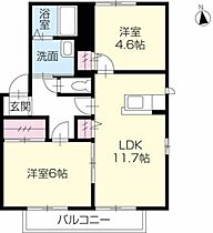 ドミール富永　Ｂ棟 B0105 ｜ 徳島県板野郡藍住町住吉字神蔵8-4（賃貸アパート2LDK・1階・53.28㎡） その2