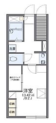 レオパレスポラールお茶山 1Kの間取図画像