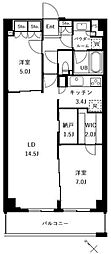 ザ・ケンジントン・レジデンスときわ台 2LDKの間取図画像