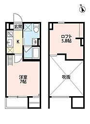 Attin 1Kの間取図画像