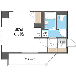 ダイアパレスエクセーブル九州大学前 ワンルームの間取図画像