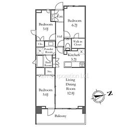 プラウド上北沢ディアージュ 3LDKの間取図画像