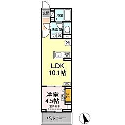 セレスティア池袋立教通り 2階1LDKの間取り