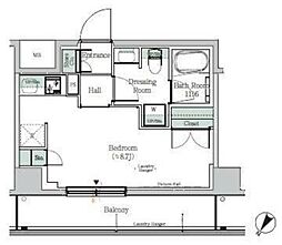 ワンルーフレジデンス木場イースト 3階ワンルームの間取り