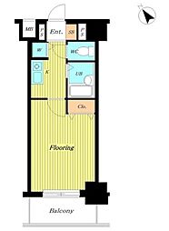 メインステージ茅場町 1Kの間取図画像