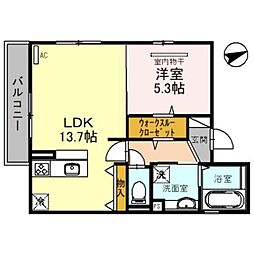 イーグル 1LDKの間取図画像