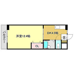 ロゼ3 1DKの間取図画像