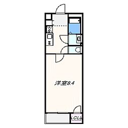 南海線 吉見ノ里駅 徒歩7分の賃貸アパート 1階1Kの間取り
