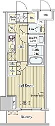セリオ落合東中野 1Kの間取図画像