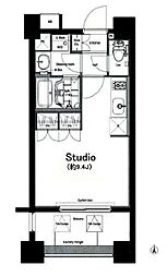 コンフォリア麻布十番 6階ワンルームの間取り