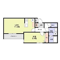 CASA CALMA野田 1LDKの間取図画像
