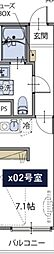 ソレイユ七里 ワンルームの間取図画像