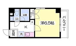 サンフォード 1Kの間取図画像