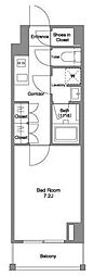 ジェノヴィア五反野スカイガーデン 1Kの間取図画像