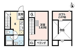cinderella 1階1Kの間取り