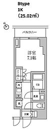 レジディア日本橋馬喰町2 9階1Kの間取り