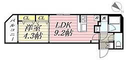 グランパセオ麻布十番 1LDKの間取図画像