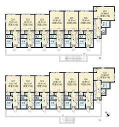 川崎市多摩区生田6丁目アパート 1Kの間取図画像