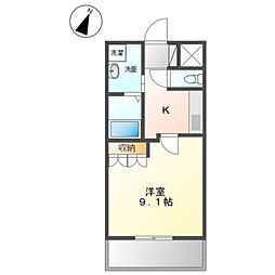 JR阪和線 六十谷駅 徒歩27分の賃貸アパート 1階1Kの間取り