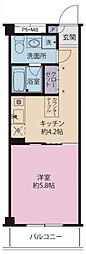 コンフォート吉野 1Kの間取図画像