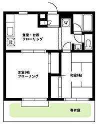 ＫＴＲエステート 1階2DKの間取り