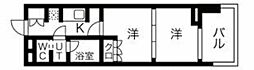 N'sパークレジデンス新宿御苑 2Kの間取図画像